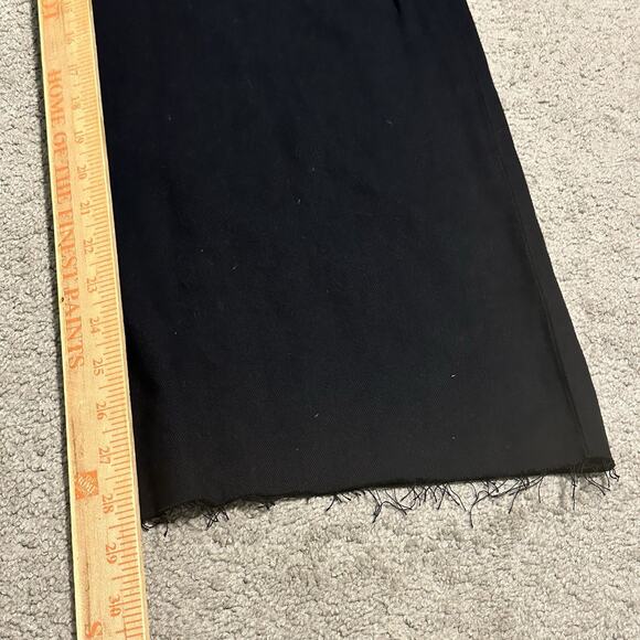 RE/DONE Women 30 Low Rider Loose Jeans Black Flow Raw Hem - Picture 13 of 14